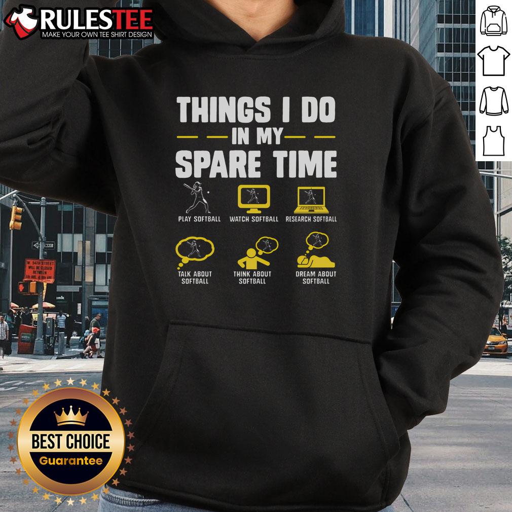 Awesome Softball Lover Hoodie featuring fun softball graphics for fans to show their passion in their spare time.