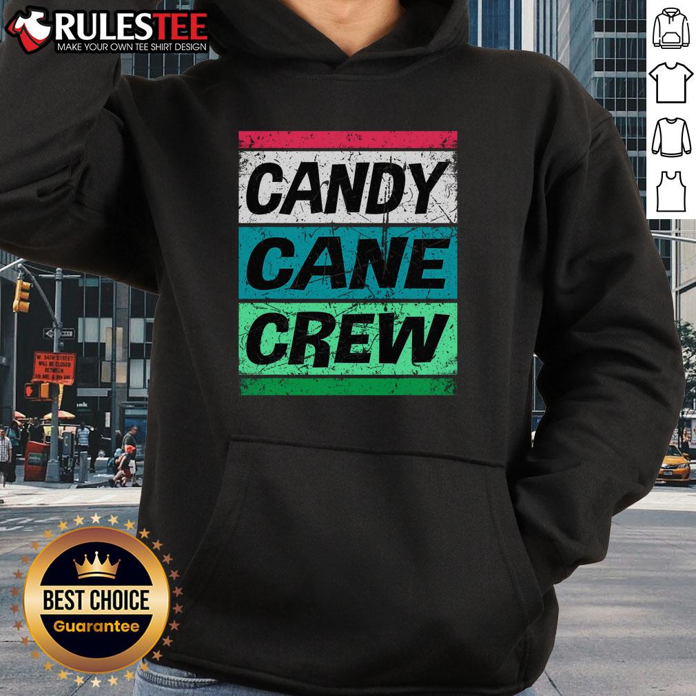 Cute Candy Cane Crew Christmas hoodie featuring festive designs perfect for holiday celebrations.