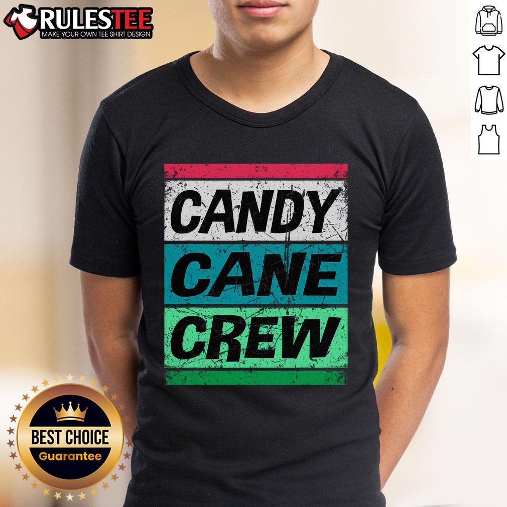 Adorable Candy Cane Crew Christmas T-Shirt featuring festive designs, perfect for holiday gatherings and celebrations.