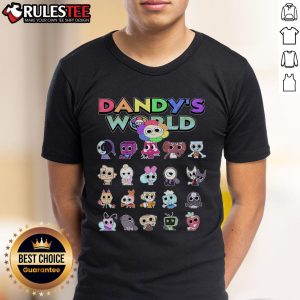 Alt Text: Cute Dandy's World Christmas T-Shirt featuring festive designs, perfect for holiday celebrations and seasonal fun.