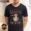 Adorable guinea pig wearing a festive Santa hat on a cute Ugly Christmas Xmas T-Shirt design for holiday cheer.