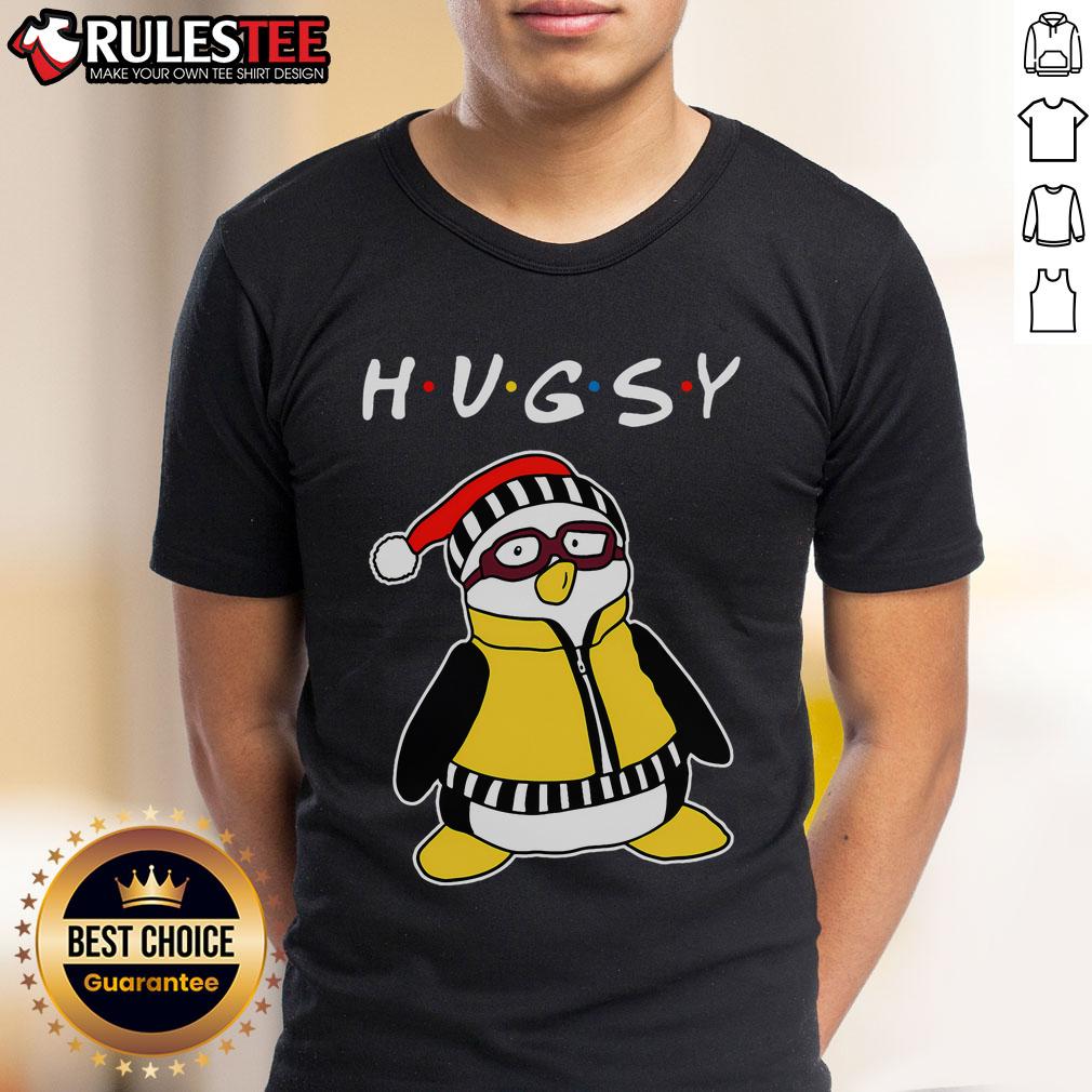 Alt Text: Cute Hugsy the Penguin T-Shirt featuring an adorable penguin design, perfect for kids and animal lovers.