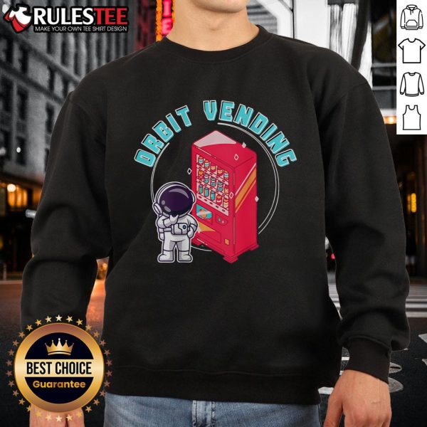 Adorable Cute Orbit Vending Astronaut Sweatshirt featuring a playful astronaut design for space enthusiasts.