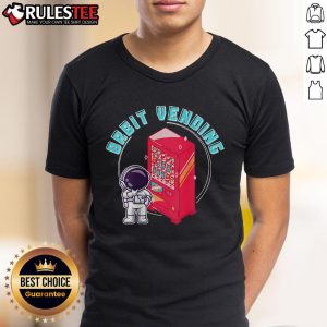 Adorable Cute Orbit Vending Astronaut T-Shirt featuring a playful space-themed design perfect for casual wear.