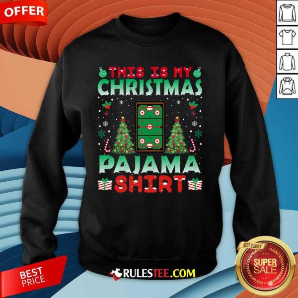 Funny Air Hockey Christmas Pajama Christmas Holiday Sweatshirt