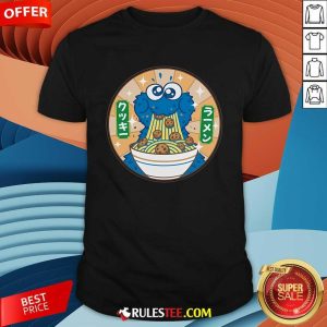 Funny Cookie Monster Ramen Cookie T-Shirt