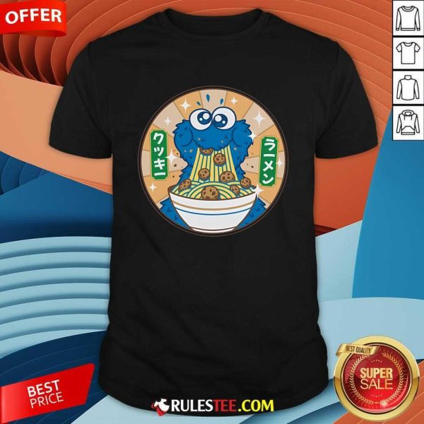 Funny Cookie Monster Ramen Cookie T-Shirt