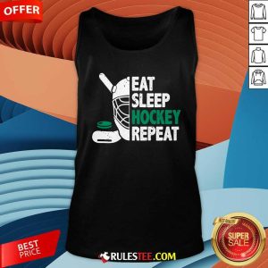 Funny Eat Sleep Hockey Repeat Ice Hockey Lovers Players Tank-Top