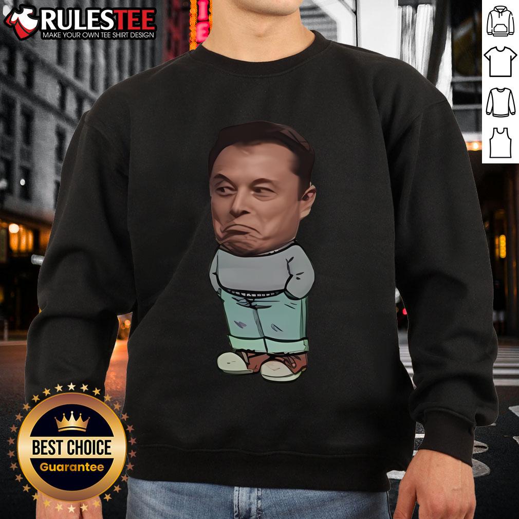 Funny Elon Musk Chill Guy Sweatshirt featuring a playful graphic of Elon Musk in a laid-back style.