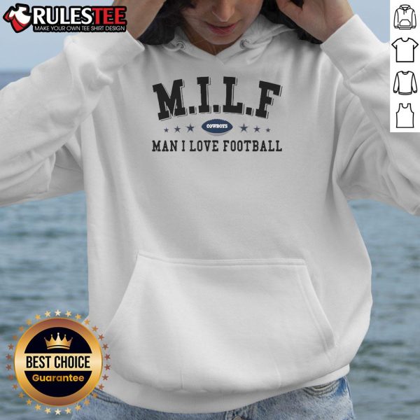 Funny MILF Dallas Cowboys hoodie for football lovers, showcasing a playful design perfect for game day spirit.