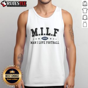 Funny MILF in a Dallas Cowboys tank top, showcasing her love for football with a playful design and vibrant colors.