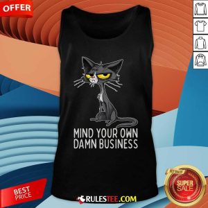 Funny Waltz 2024 Mind Your Own Damn Business Cat Lady Tank-Top