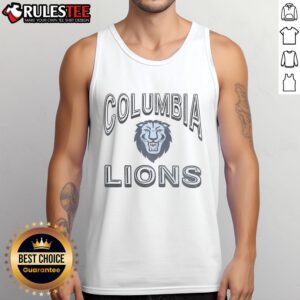 Good Columbia Lions athletic marks tank top featuring vibrant team colors and logo for sports enthusiasts.
