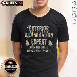 Good Exterior Illumination Expert T-Shirt featuring a whimsical design with little lights, perfect for lighting enthusiasts.