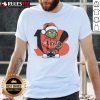 Good Grinch Hug Ball Cincinnati Bengals Christmas T-Shirt featuring a festive design perfect for holiday football fans.