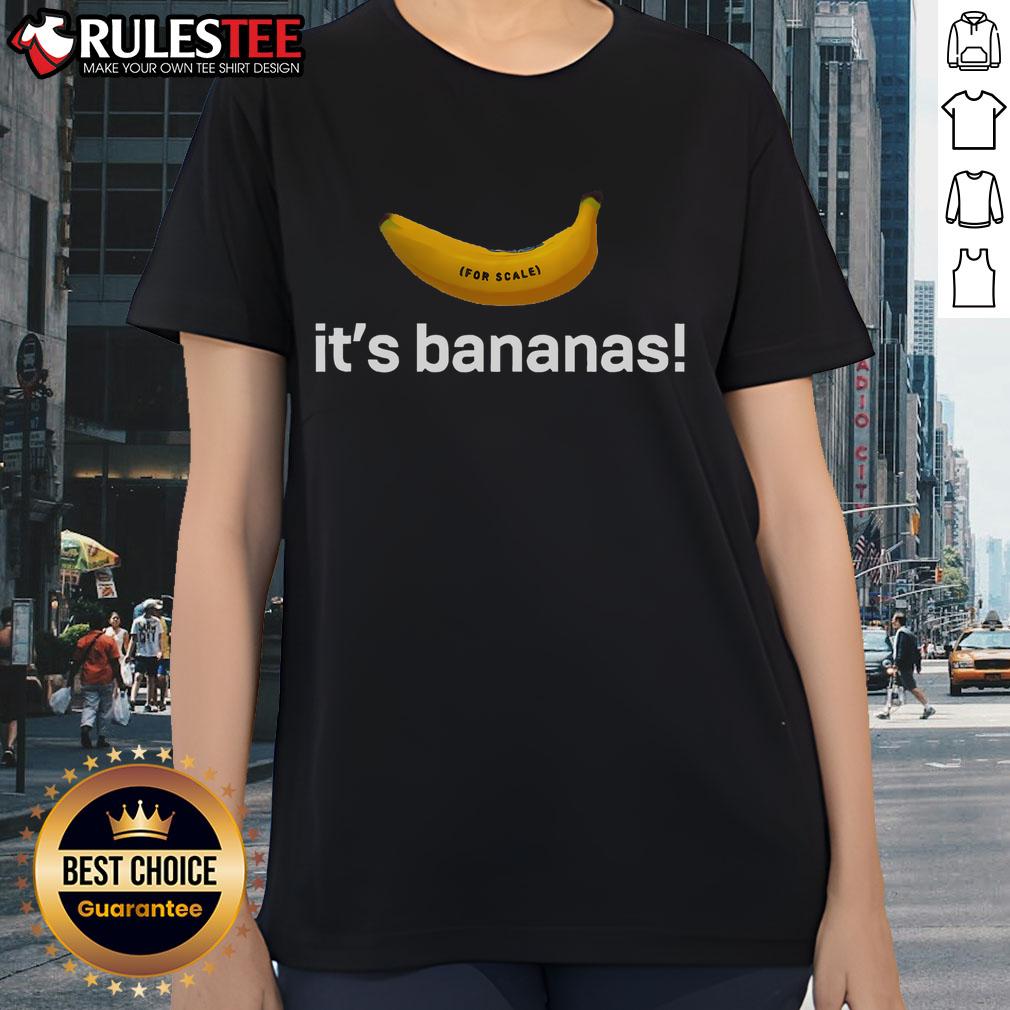 Good Its Bananas Starship Ladies Tee featuring a vibrant banana graphic on a stylish women's t-shirt.