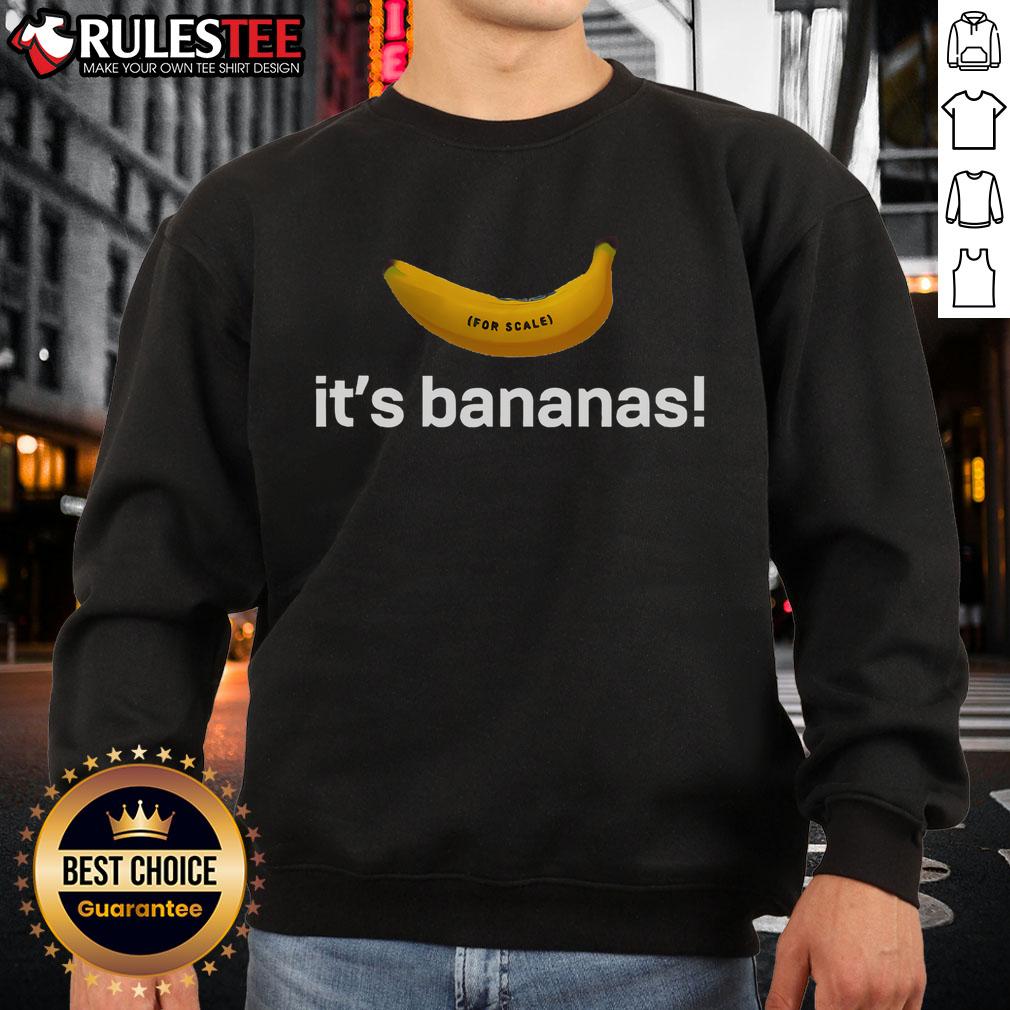 Good Its Bananas Starship Sweatshirt featuring a vibrant banana graphic on a cozy, unisex design perfect for casual wear.