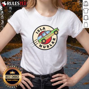 Good Jurassic Express Isla Nublar Ladies Tee featuring a stylish design inspired by the iconic Jurassic Park theme.