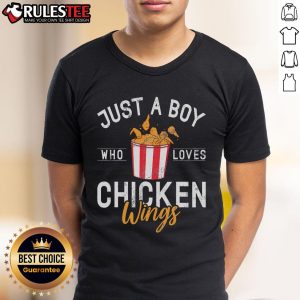 Alt Text: Good Just A Boy Who Loves Chicken Wings T-Shirt featuring fun graphic design for chicken wing enthusiasts.