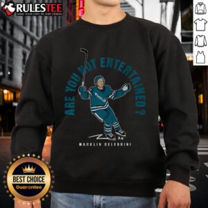 Good Macklin Celebrini 'Are You Not Entertained' sweatshirt featuring a stylish design perfect for casual wear.