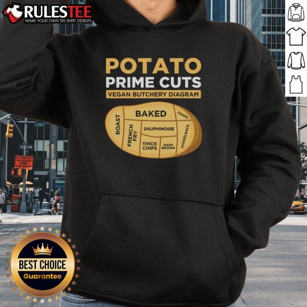 Good Potato Prime Cuts vegan and vegetarian hoodie featuring a stylish design for eco-conscious fashion enthusiasts.