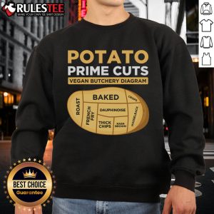 Good Potato Prime Cuts vegan vegetarian sweatshirt featuring a stylish design for plant-based food lovers.