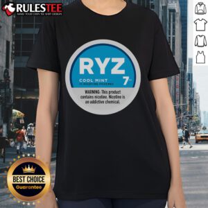 Good Ryz Zyn Cool Mint nicotine ladies tee featuring a stylish design perfect for nicotine enthusiasts.