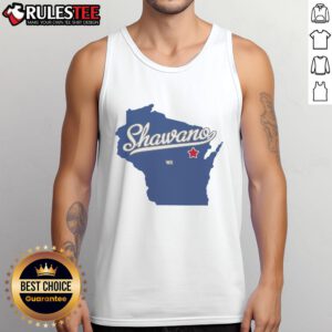 Good Shawano Wisconsin WI Map Tank Top featuring a stylish design showcasing the Shawano area map.
