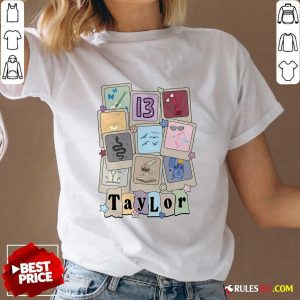 Hot Taylor First Name I Love Taylor Girl Groovy 80s Vintage V-Neck