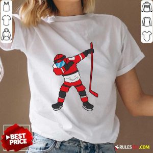 Nice Dabbing Hockey Player Hockey Son Ice Hockey V-Neck