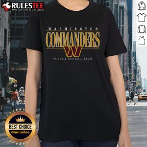 Stylish Washington Commanders signature bar ladies tee showcasing team pride and trendy design for female fans.