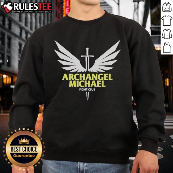 Official Archangel Michael Fight Club Sweatshirt featuring bold graphics and comfortable fit for fans of unique apparel.