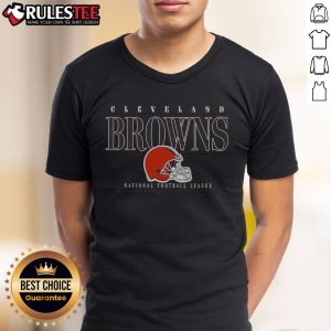 Alt Text: Official Cleveland Browns Signature Bar T-Shirt featuring team logo and colors, perfect for fans and game day wear.