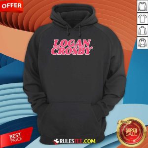 Official Logan Crosby Pink Lettering Hoodie