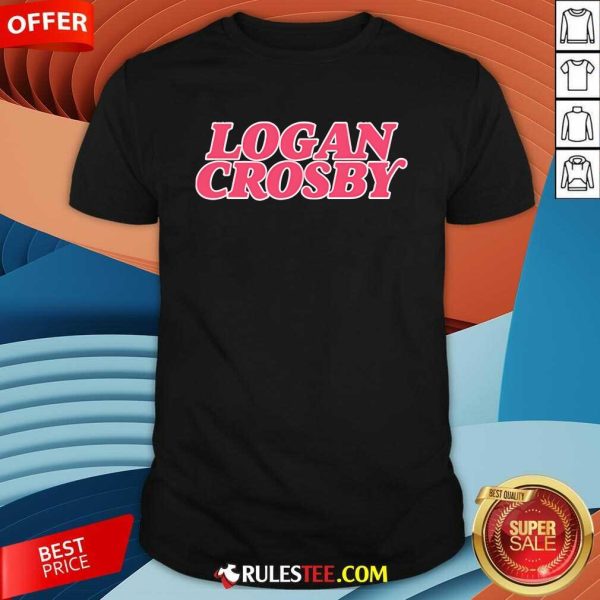 Official Logan Crosby Pink Lettering T-Shirt