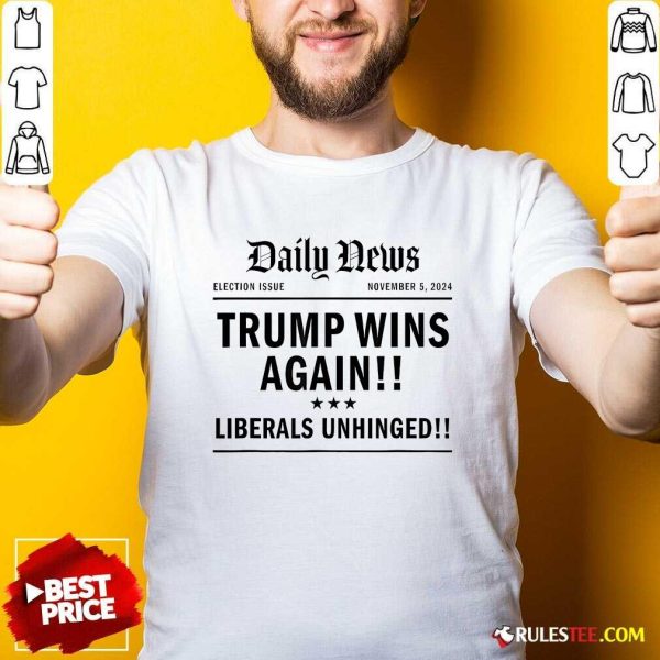 Official Trump Won Victory Wins Headline Trump 2024 Landslide Victory T-Shirt