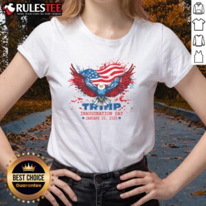 Donald Trump inauguration day, January 20th, 47th president, featured on a stylish ladies tee.