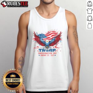 Donald Trump inauguration day tank top featuring a design celebrating the awesome 47th president, January 20th.
