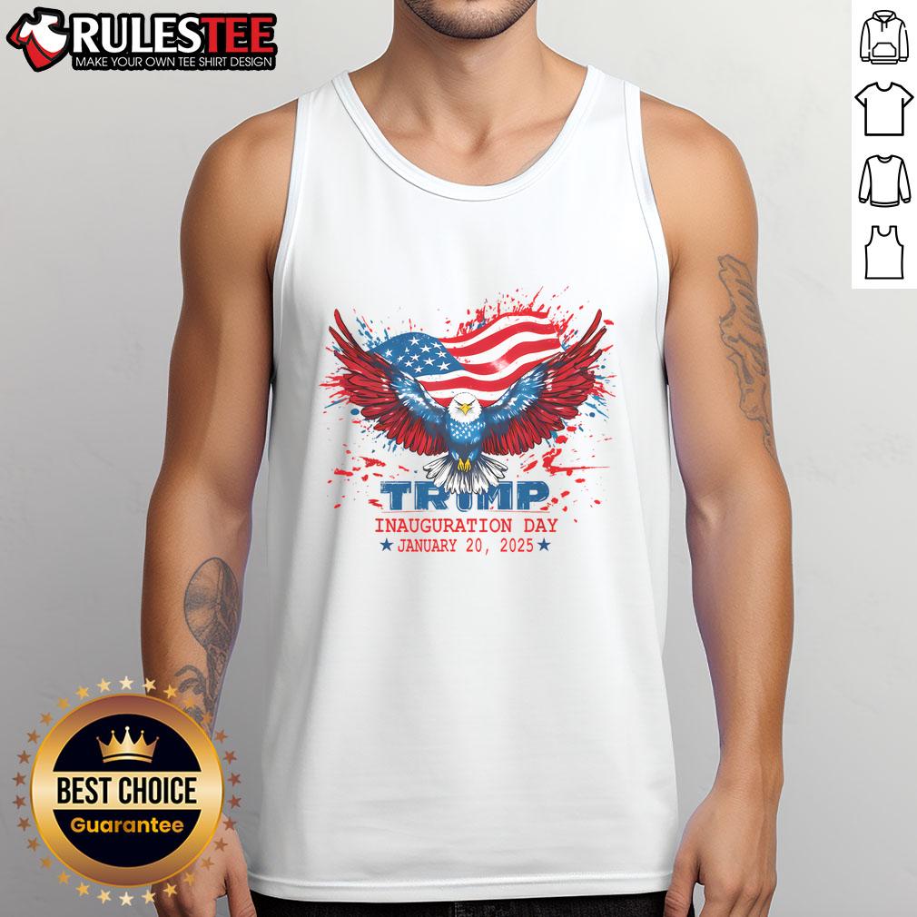 Donald Trump inauguration day tank top featuring a design celebrating the awesome 47th president, January 20th.