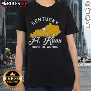 Awesome Fort Knox Kentucky vintage home of armor Army ladies tee featuring a stylish graphic design and comfortable fit.