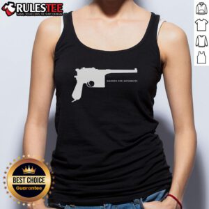 Awesome Mauser C96 Automatic WW1 German Pistol Gun Tank Top featuring a stylish graphic design for firearm enthusiasts.