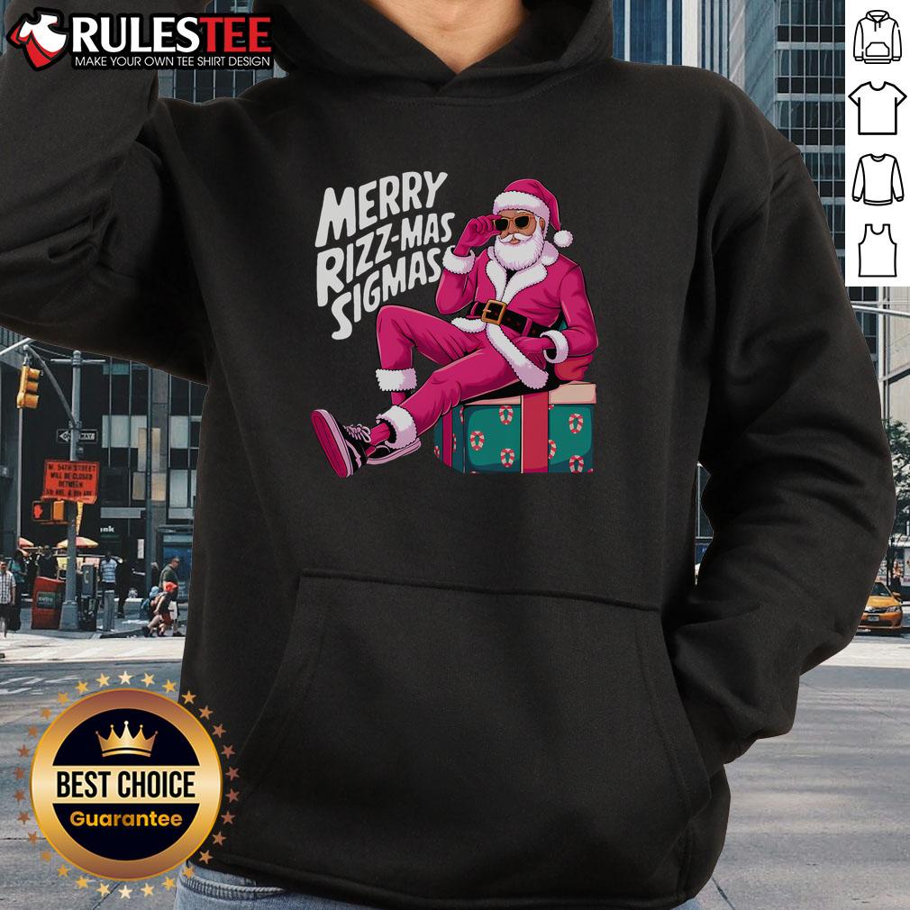 Alt Text: Awesome Merry Rizzmas Sigmas Santa Rizzler Hoodie featuring festive designs and cozy fit for holiday celebrations.
