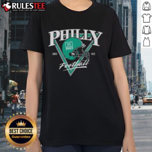 Awesome PHLY Football Since 1933 helmet design on a stylish ladies tee, perfect for fans and casual wear.