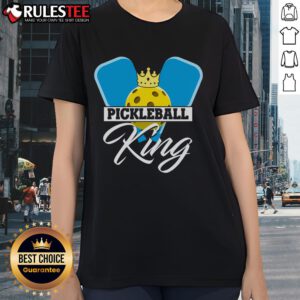 Awesome Pickleball King Ladies Tee featuring vibrant design, perfect for female pickleball enthusiasts and players.