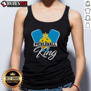 Awesome Pickleball King Tank Top featuring a bold design, perfect for pickleball enthusiasts and summer sportswear.