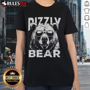 Cool Rizzly Bear wearing sunglasses on an Awesome tee for ladies, showcasing fun and trendy animal graphic design.