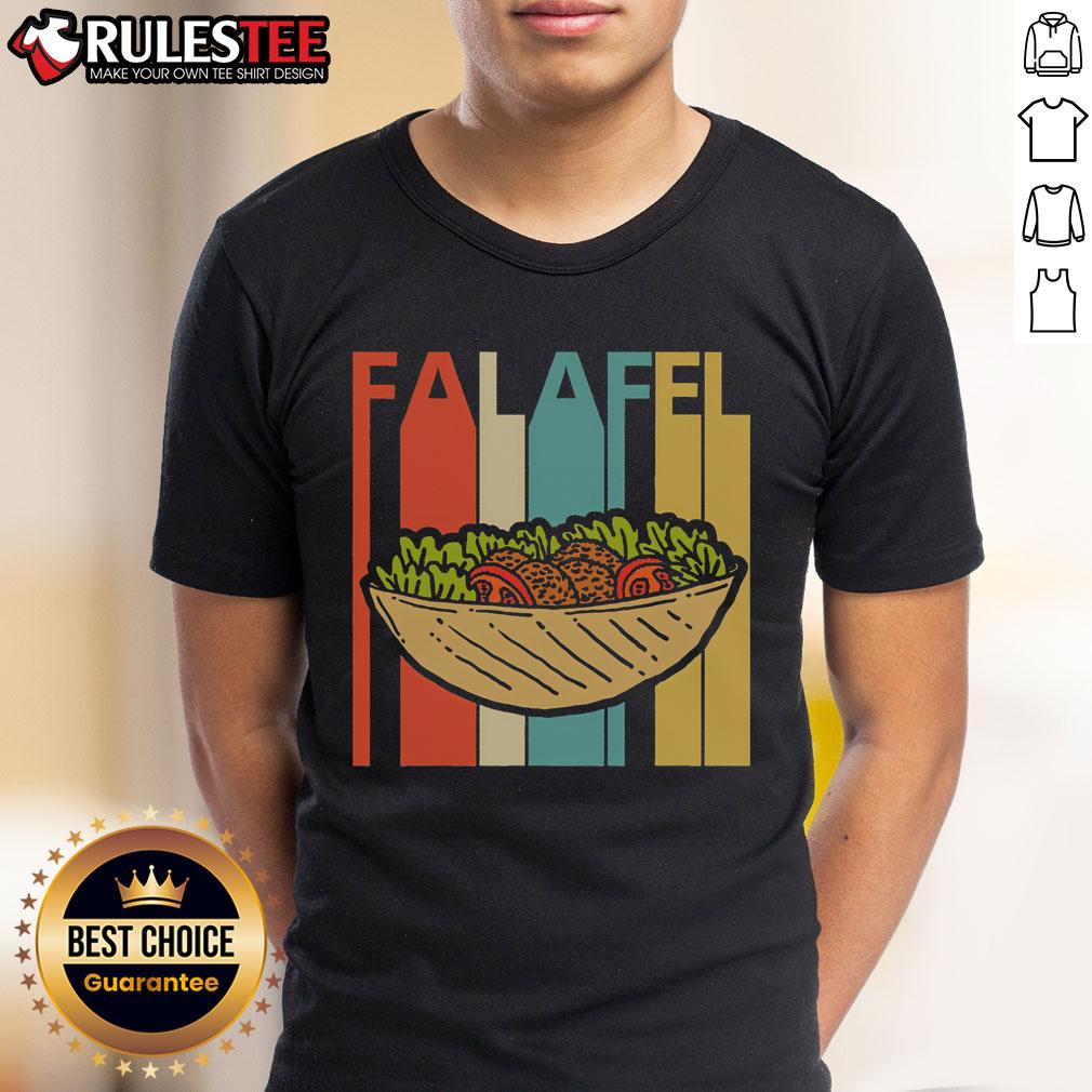 Awesome Vintage Retro Falafel T-Shirt featuring a colorful graphic design of falafel and retro fonts.