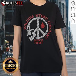 Alt Text: Awesome Volcon Stone Company Skull Ladies Tee, established 1991, featuring a stylish skull graphic for women.