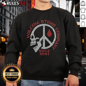 Alt Text: Awesome Volcon Stone Company Since 1991 Skull Sweatshirt featuring a bold skull design on a stylish black hoodie.