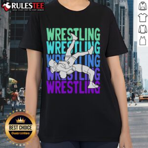 Awesome Wrestling Lovers Ladies Tee featuring a stylish design for female wrestling fans, perfect for casual wear.